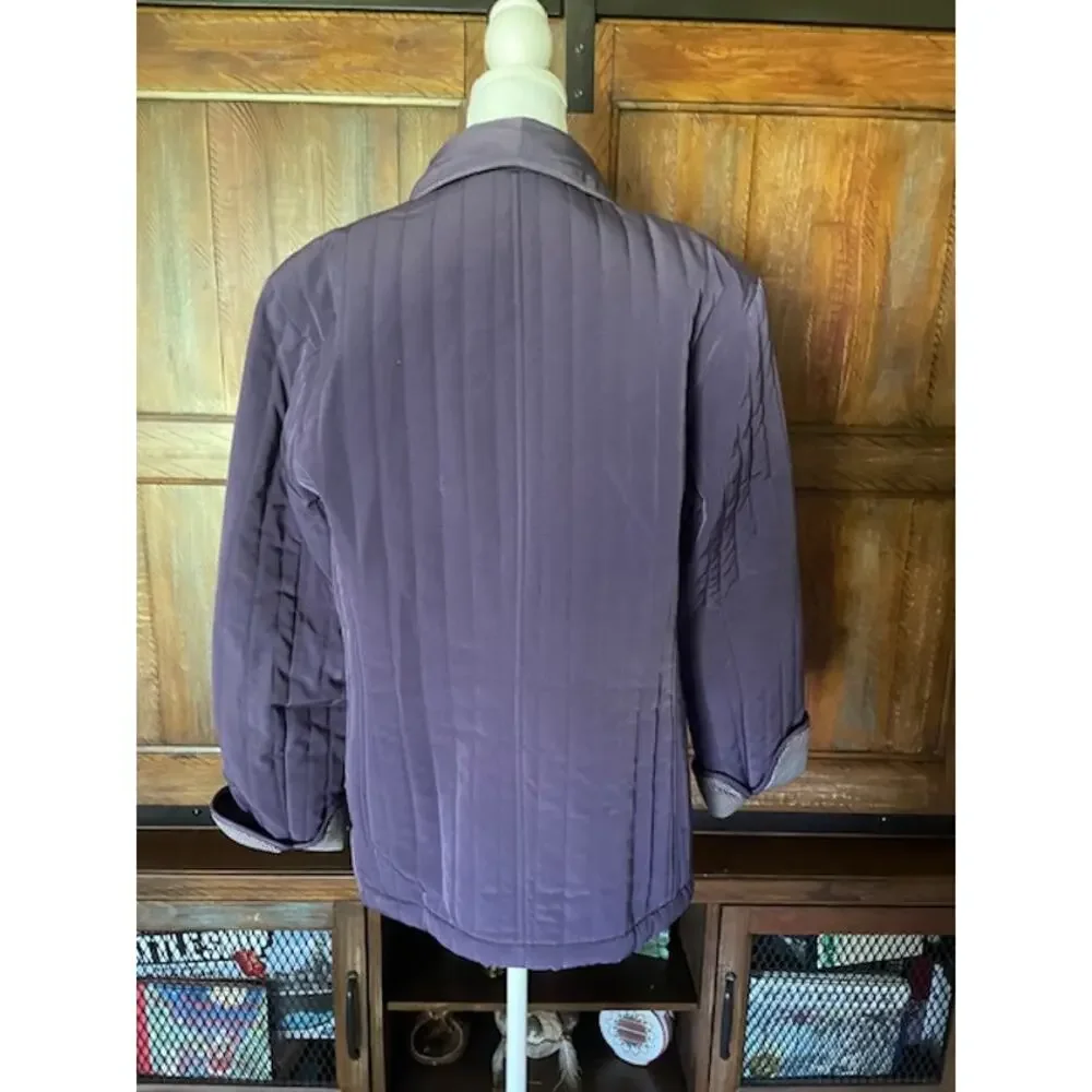 Liz Claiborne Women's Size Large Purple Quilted Jacket‎